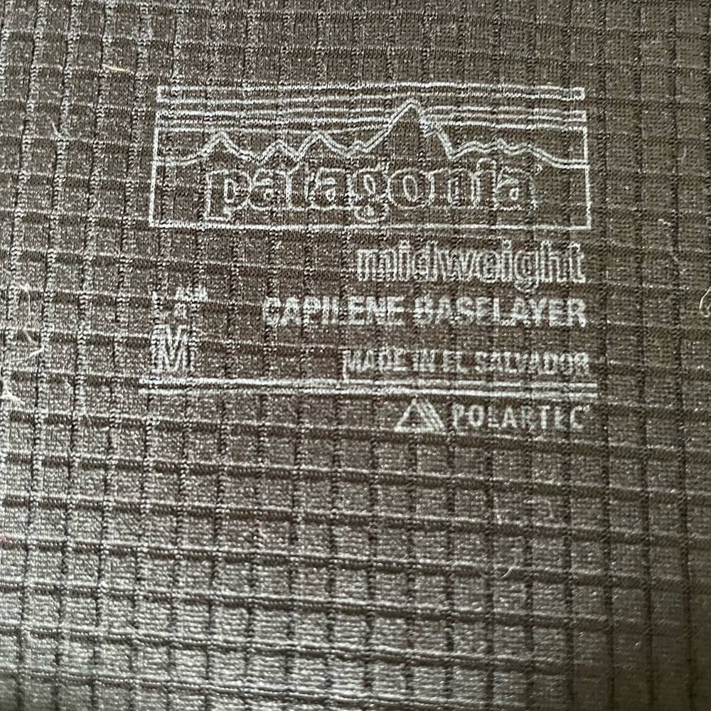 Patagonia Black Baselayer Top